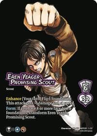 Eren Yeager, Promising Scout // Attack Titan, Ferocious Challenger (Alternate Art) - Challenger Series: Attack on Titan: Battle for Humanity - UniVersus card