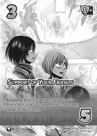 Support of Your Friends (Alternate Art) - Challenger Series: Attack on Titan: Battle for Humanity - UniVersus card