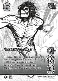 Clearing the Way (Alternate Art) - Challenger Series: Attack on Titan: Battle for Humanity - UniVersus card