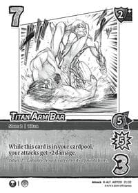 Titan Arm Bar (Alternate Art) - Challenger Series: Attack on Titan: Battle for Humanity - UniVersus card