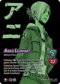 Annie Leonhart // Annie, Female Titan - Attack on Titan: Battle for Humanity - UniVersus card