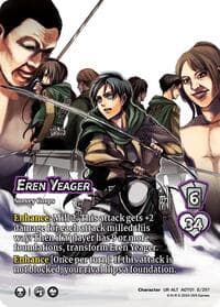 Eren Yeager // Eren, Attack Titan (Alternate Art) - Attack on Titan: Battle for Humanity - UniVersus card