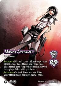 Mikasa Ackerman (Alternate Art) - Attack on Titan: Battle for Humanity - UniVersus card
