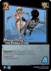 Mikasa Defeats the Female Titan - Attack on Titan: Battle for Humanity - UniVersus card