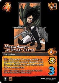 Mikasa Arrives at Utgard Castle - Attack on Titan: Battle for Humanity - UniVersus card