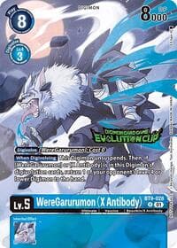 WereGarurumon (X Antibody) (August 2024 Evolution Cup Participant) - X Record - Digimon Card Game card