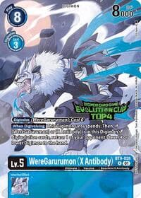 WereGarurumon (X Antibody) (August 2024 Evolution Cup Top 4) - X Record - Digimon Card Game card
