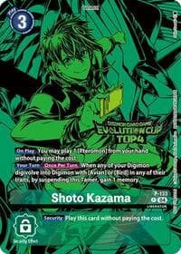 Shoto Kazama (August 2024 Evolution Cup Top 4) - Digimon Promotion Cards - Digimon Card Game card