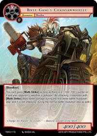 Biker Gang's Chainsawwhirler - The Battle at the Sacred Ruins - Force of Will card