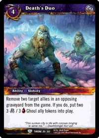 Death's Duo - Throne of the Tides - WoW card