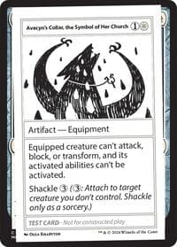 Avacyn's Collar, the Symbol of Her Church - Mystery Booster 2 Playtest Cards - Magic: The Gathering card