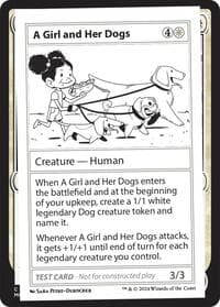 A Girl and Her Dogs - Mystery Booster 2 Playtest Cards - Magic: The Gathering card