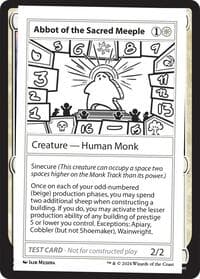 Abbot of the Sacred Meeple - Mystery Booster 2 Playtest Cards - Magic: The Gathering card