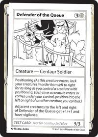 Defender of the Queue - Mystery Booster 2 Playtest Cards - Magic: The Gathering card