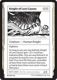Knight of Lost Causes - Mystery Booster 2 Playtest Cards - Magic: The Gathering card