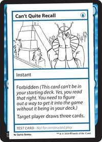 Can't Quite Recall - Mystery Booster 2 Playtest Cards - Magic: The Gathering card