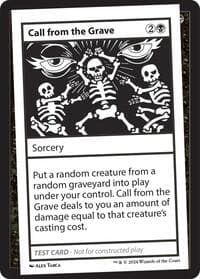 Call from the Grave - Mystery Booster 2 Playtest Cards - Magic: The Gathering card