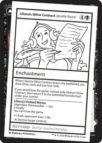 Liliana's Other Contract (double-faced) - Mystery Booster 2 Playtest Cards - Magic: The Gathering card