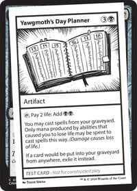 Yawgmoth's Day Planner - Mystery Booster 2 Playtest Cards - Magic: The Gathering card