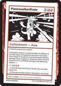 Planeswalkerificate - Mystery Booster 2 Playtest Cards - Magic: The Gathering card