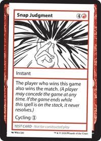 Snap Judgment - Mystery Booster 2 Playtest Cards - Magic: The Gathering card