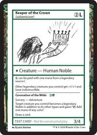 Keeper of the Crown (adventurer) - Mystery Booster 2 Playtest Cards - Magic: The Gathering card
