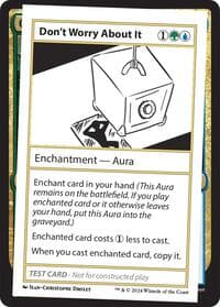 Don't Worry About It - Mystery Booster 2 Playtest Cards - Magic: The Gathering card