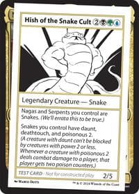 Hish of the Snake Cult - Mystery Booster 2 Playtest Cards - Magic: The Gathering card