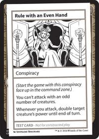Rule with an Even Hand - Mystery Booster 2 Playtest Cards - Magic: The Gathering card
