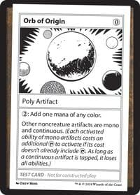 Orb of Origin - Mystery Booster 2 Playtest Cards - Magic: The Gathering card