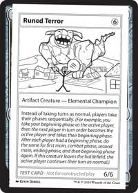 Runed Terror - Mystery Booster 2 Playtest Cards - Magic: The Gathering card