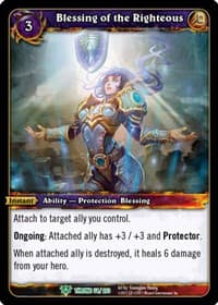Blessing of the Righteous - Throne of the Tides - WoW card