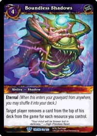Boundless Shadows - Throne of the Tides - WoW card