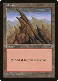 Mountain (Left) - Tempest - Magic: The Gathering card