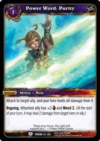Power Word: Purity - Throne of the Tides - WoW card