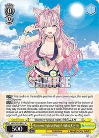 Summer Splash Party! Hakui Koyori - hololive production Summer Collection Premium Booster - Weiss Schwarz card