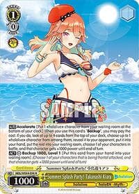Summer Splash Party! Takanashi Kiara - hololive production Summer Collection Premium Booster - Weiss Schwarz card