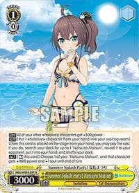 Summer Splash Party! Natsuiro Matsuri - hololive production Summer Collection Premium Booster - Weiss Schwarz card