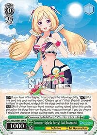 Summer Splash Party! Aki Rosenthal - hololive production Summer Collection Premium Booster - Weiss Schwarz card
