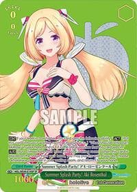 Summer Splash Party! Aki Rosenthal (SP) - hololive production Summer Collection Premium Booster - Weiss Schwarz card