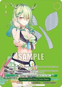 Summer Splash Party! Ceres Fauna (SP) - hololive production Summer Collection Premium Booster - Weiss Schwarz card