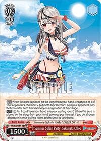 Summer Splash Party! Sakamata Chloe - hololive production Summer Collection Premium Booster - Weiss Schwarz card