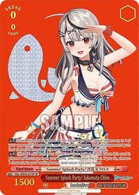 Summer Splash Party! Sakamata Chloe (SP) - hololive production Summer Collection Premium Booster - Weiss Schwarz card