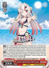 Summer Splash Party! Nakiri Ayame - hololive production Summer Collection Premium Booster - Weiss Schwarz card