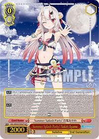 Summer Splash Party! Nakiri Ayame (HLP) - hololive production Summer Collection Premium Booster - Weiss Schwarz card