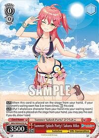 Summer Splash Party! Sakura Miko - hololive production Summer Collection Premium Booster - Weiss Schwarz card