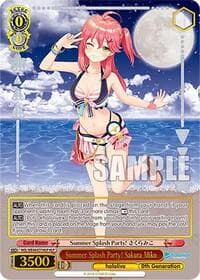 Summer Splash Party! Sakura Miko (HLP) - hololive production Summer Collection Premium Booster - Weiss Schwarz card