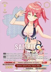 Summer Splash Party! Sakura Miko (SP) - hololive production Summer Collection Premium Booster - Weiss Schwarz card
