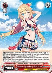 Summer Splash Party! Akai Haato - hololive production Summer Collection Premium Booster - Weiss Schwarz card