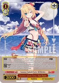 Summer Splash Party! Akai Haato (HLP) - hololive production Summer Collection Premium Booster - Weiss Schwarz card